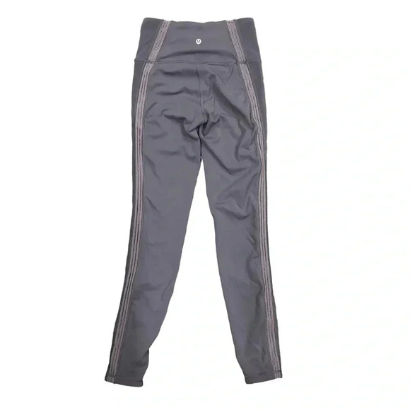 Lululemon power lines pant leggings Womens Size 4 Dark Chrome/Titanium EUC - Picture 3 of 12